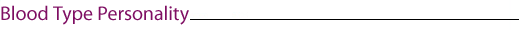 Blood Type Personality Test
