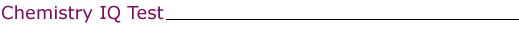 Chemistry IQ Test