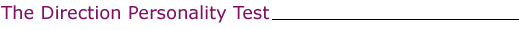 The Direction Personality Test