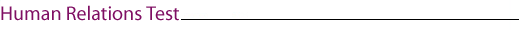 Human Relations Test