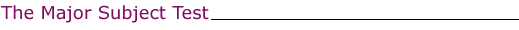 major-subject-test