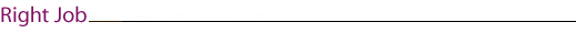 Right Job Test